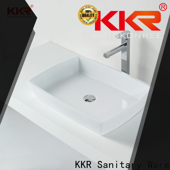 KingKonree thermoforming top mount bathroom sink at discount for hotel