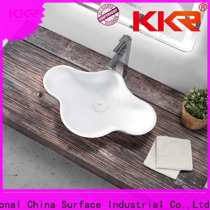 KingKonree thermoforming above counter bathroom sink vanity supplier for hotel