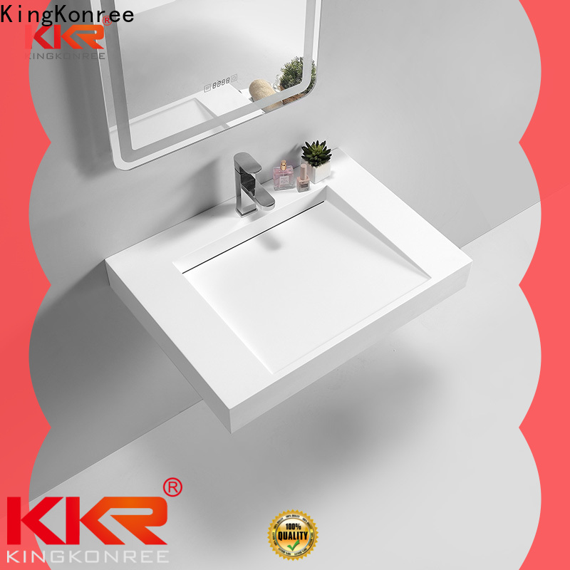 KingKonree bathroom modern wall sink customized for hotel