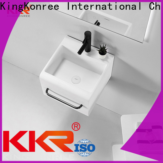 KingKonree black wall mounted basin supplier for bathroom