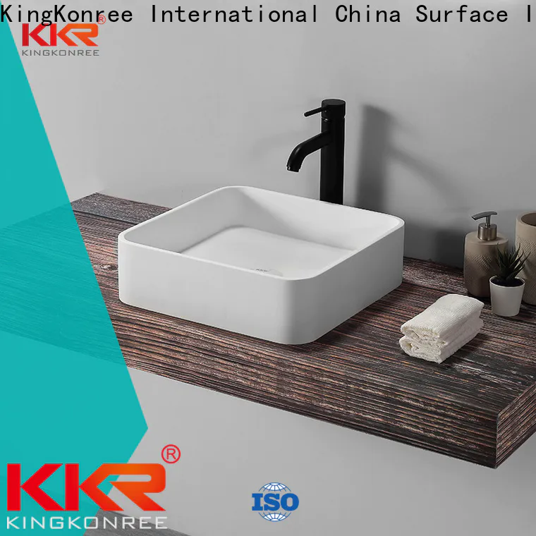 best quality rectangle above counter basin supplier for hotel