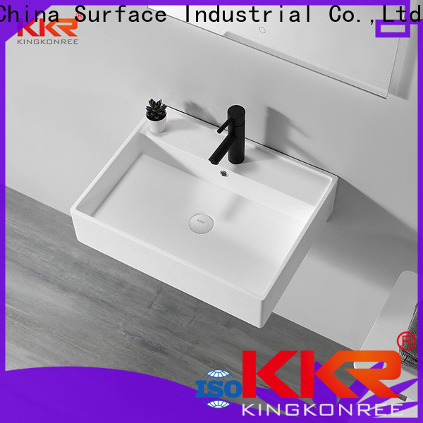 KingKonree wall hung concrete basin manufacturer for toilet