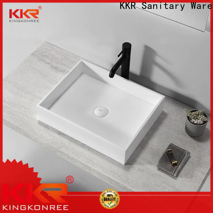 KingKonree above counter vanity basin cheap sample for hotel