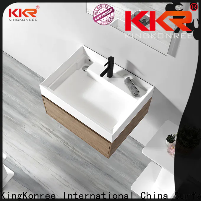 KingKonree approved table top basin cabinet design for hotel
