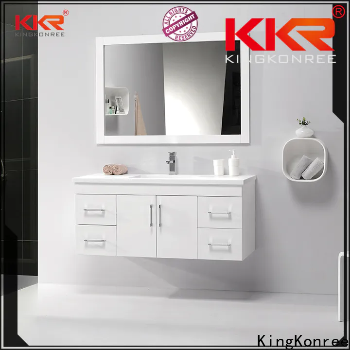 stable vanity with side cabinet customized for home