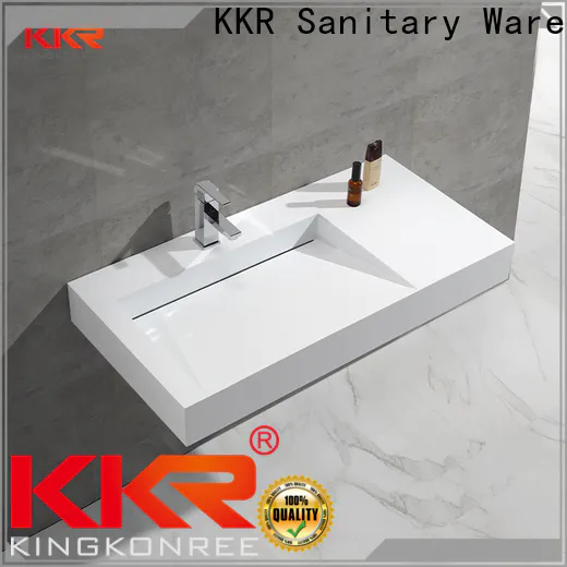 KingKonree concrete wall mounted sink customized for hotel