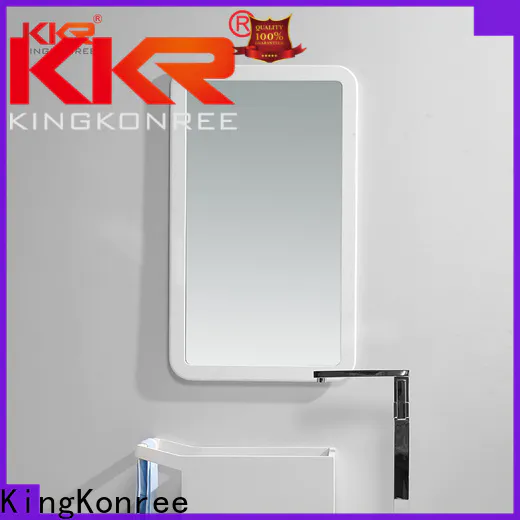 KingKonree sanitary ware hand mirror light led customized design for bathroom