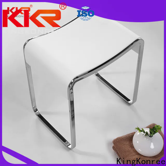 stainless steel small teak corner shower stool manufacturer for hotel