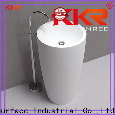 KingKonree artificial bathroom free standing basins design for hotel
