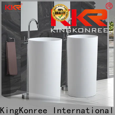 thick small free standing sink design for motel