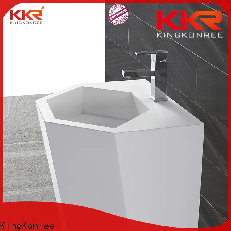 KingKonree white floor standing basin factory price for hotel