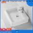 best quality square above counter bathroom sink soild design for hotel