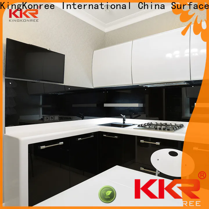 hot selling white solid surface worktop supplier for kitchen