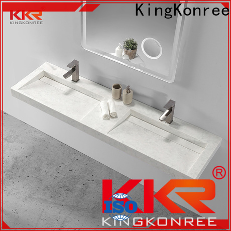 1400mm stone resin wall hung basin customized for bathroom