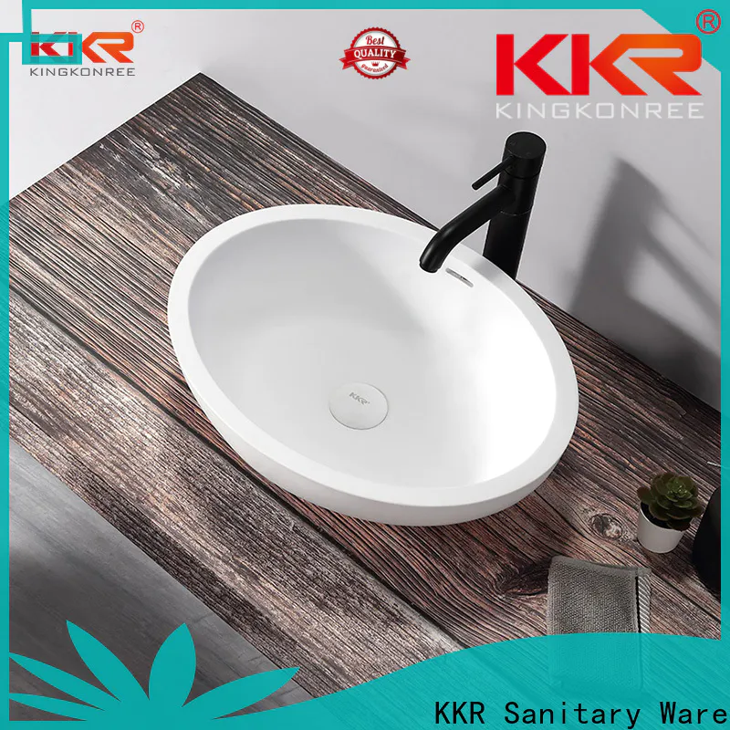 KingKonree white above counter vanity basin supplier for restaurant