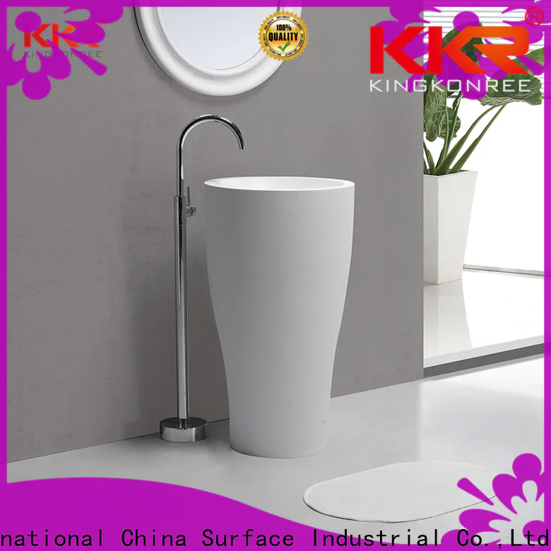 KingKonree rectangle round freestanding basin supplier for bathroom