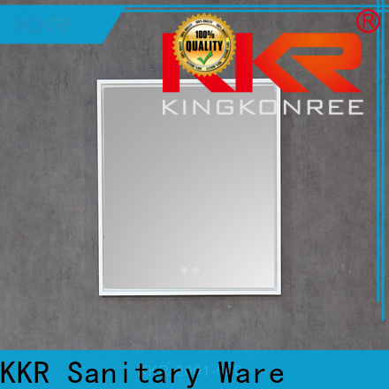 KingKonree artificial make up mirror with led light customized design for toilet