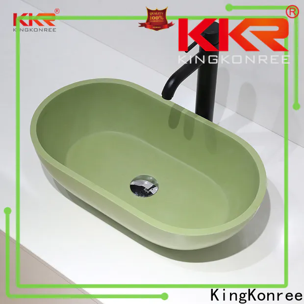 KingKonree square above counter bathroom sink at discount for room