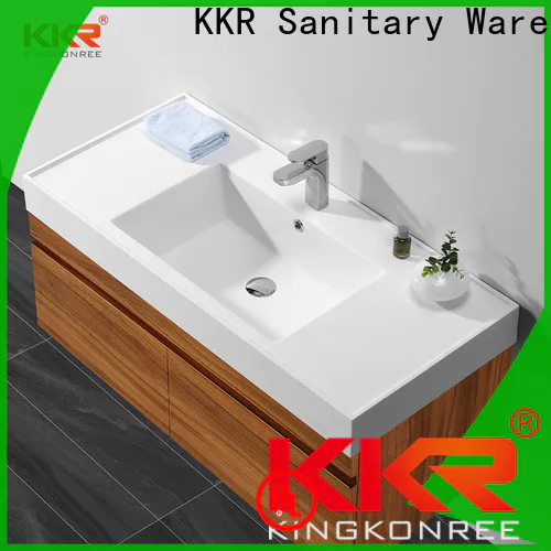 KingKonree rectangle sink basin with cabinet design for bathroom