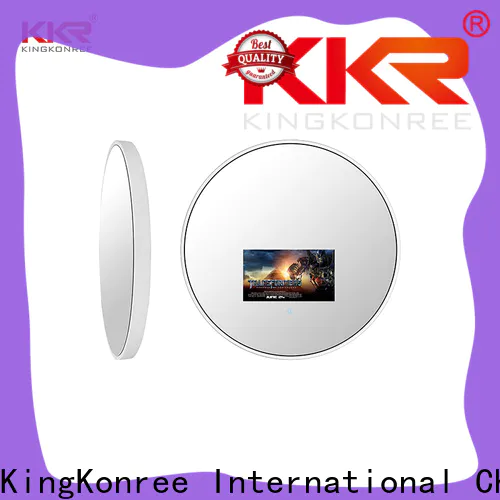 KingKonree sanitary ware make up mirror with led light customized design for toilet