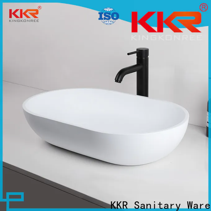 KingKonree thermoforming round above counter bathroom basin manufacturer for restaurant