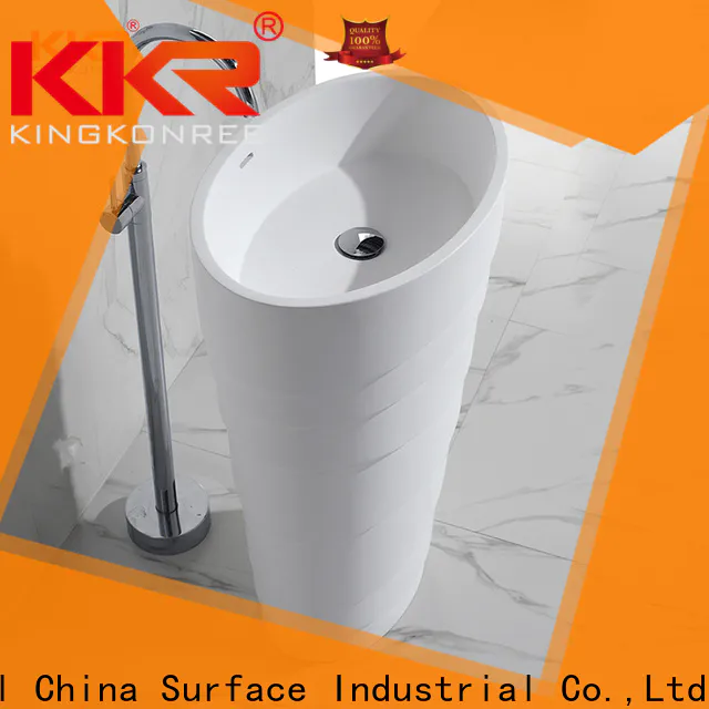 rectangle free standing wash basin factory price for hotel