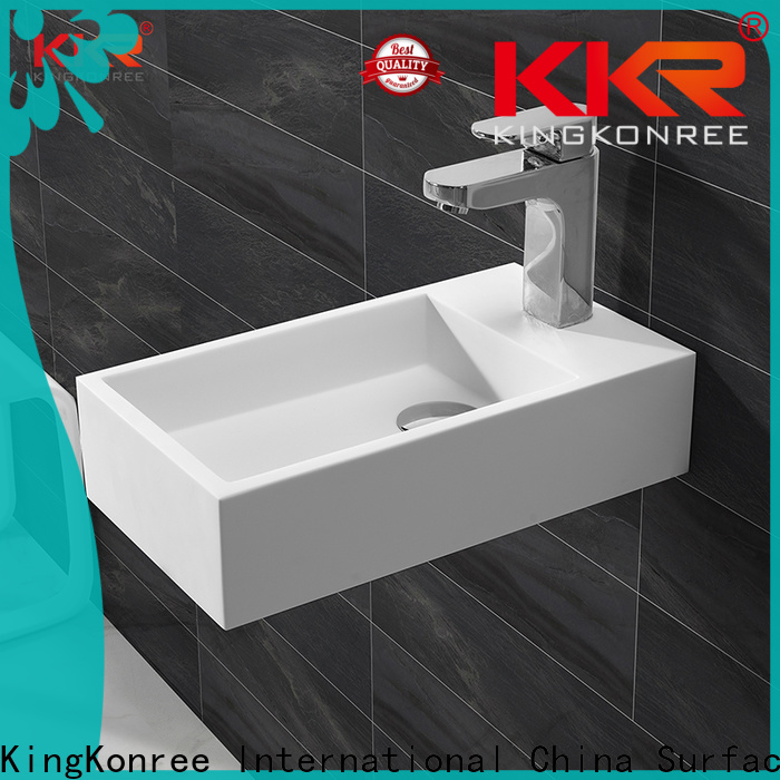 KingKonree long square wall mount sink design for bathroom