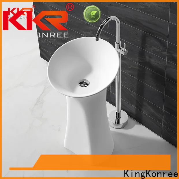 KingKonree round freestanding basin factory price for bathroom