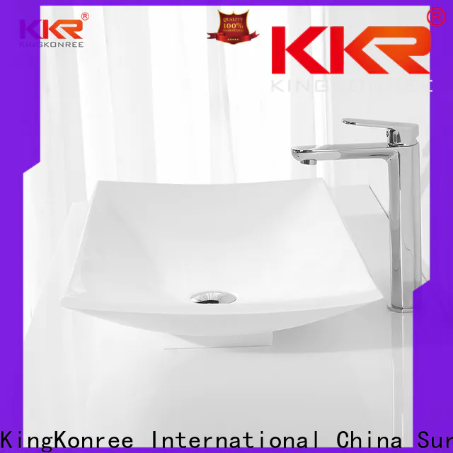 KingKonree above counter square bathroom sink manufacturer for hotel