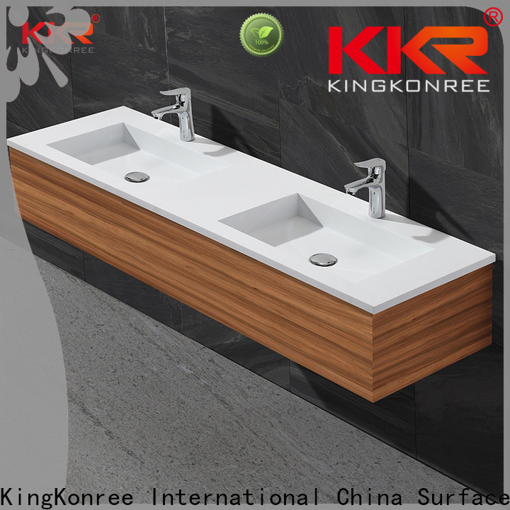 resin small cloakroom basin with cupboard customized for toilet