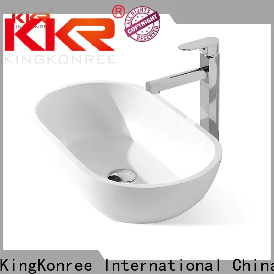 white round above counter bathroom basin supplier for restaurant