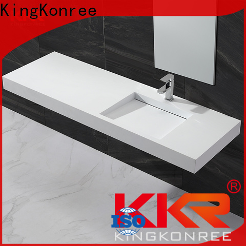 KingKonree white wall hung basin customized for bathroom