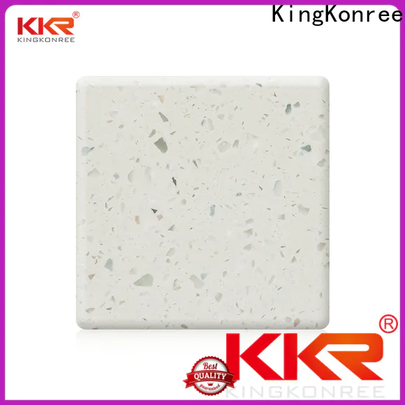 KingKonree white acrylic solid surface worktops customized for hotel