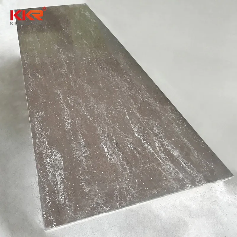 Dark Marble Pattern Acrylic Solid Surface Sheet Wooden Pattern Looks Artificial Stone Sheet Artificial Marble Sheet KKR-M6808