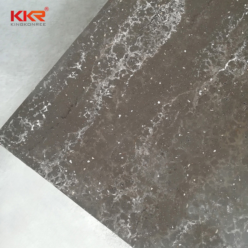 Dark Marble Pattern Acrylic Solid Surface Sheet Wooden Pattern Looks Artificial Stone Sheet Artificial Marble Sheet KKR-M6808