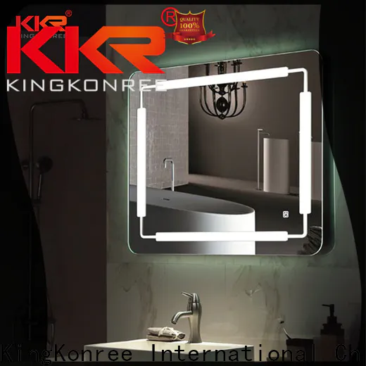 sanitary ware led mirror circl customized design for toilet