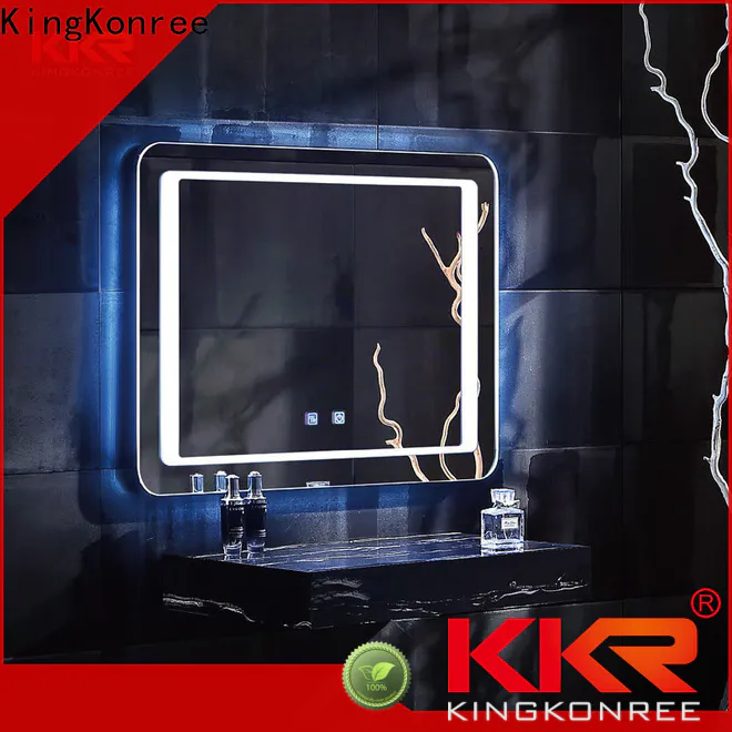 KingKonree led standing mirror customized design for bathroom