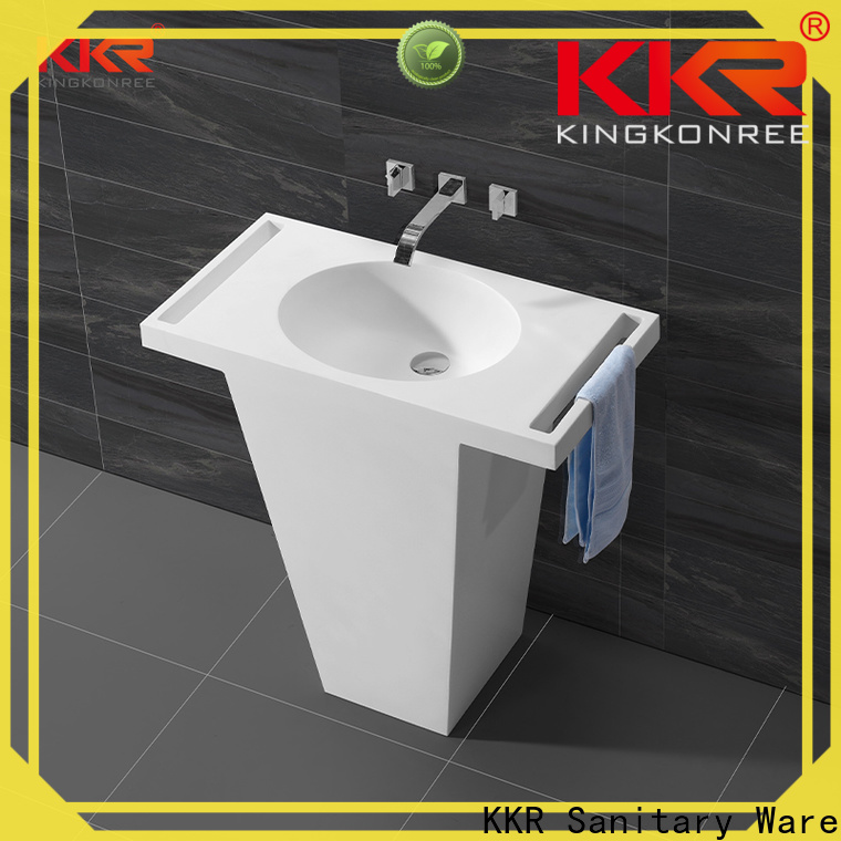 KingKonree soid free standing wash basin manufacturer for bathroom