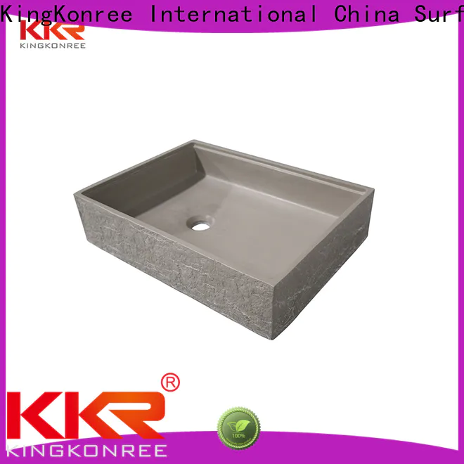 standard square above counter bathroom sink supplier for hotel