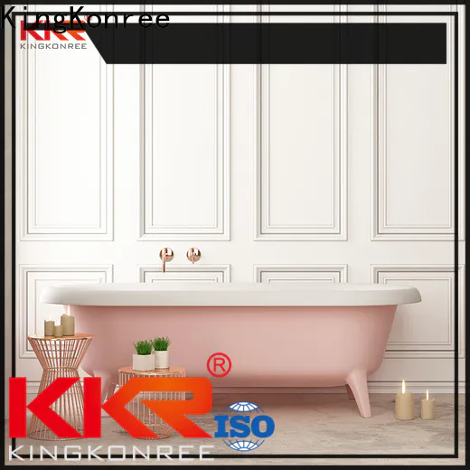 KingKonree white lightweight freestanding bathtub OEM for bathroom