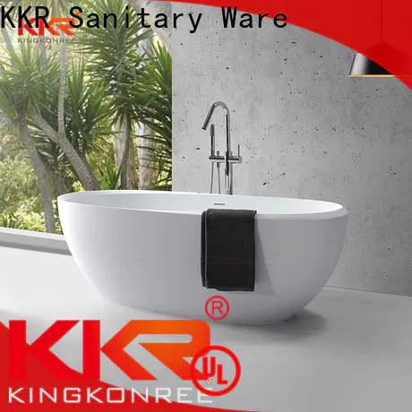 KingKonree solid surface freestanding bathtub free design for family decoration