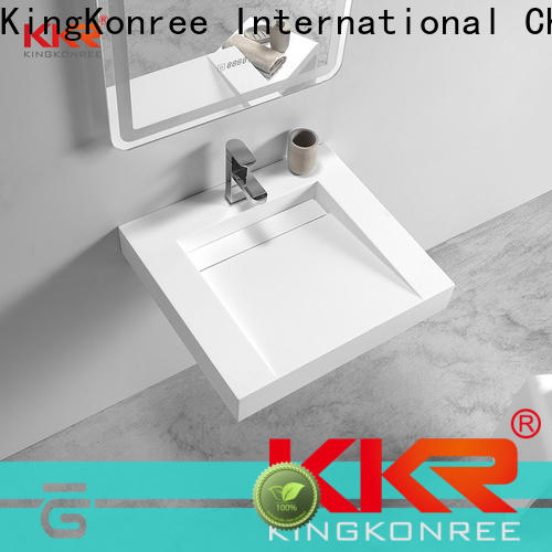KingKonree small wall hung basin sink for bathroom