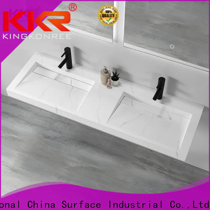 furniture solid surface wall hung basin design for hotel