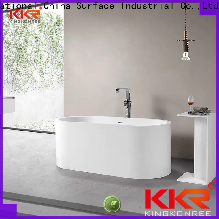 overflow artificial stone bathtub supplier for family decoration