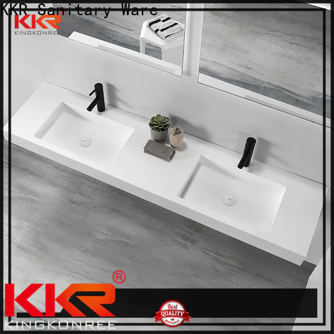 shelves narrow wall hung sink design for hotel