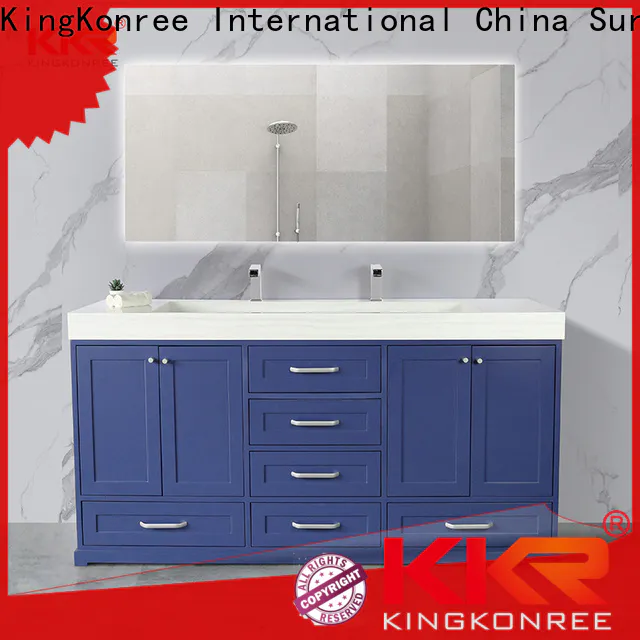 hot-sale double sink cabinet latest design for home