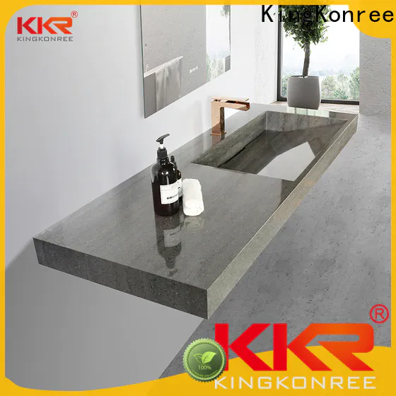 6mm stone resin wall hung basin design for toilet