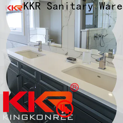 KingKonree quartz stone 25 inch bathroom vanity top customized for hotel