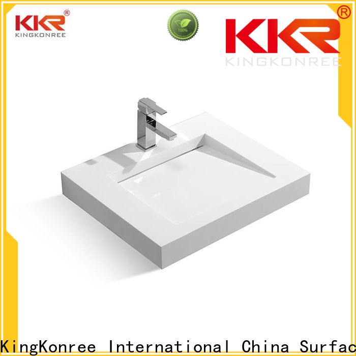 thin edge pedestal sink wall bracket design for home KingKonree
