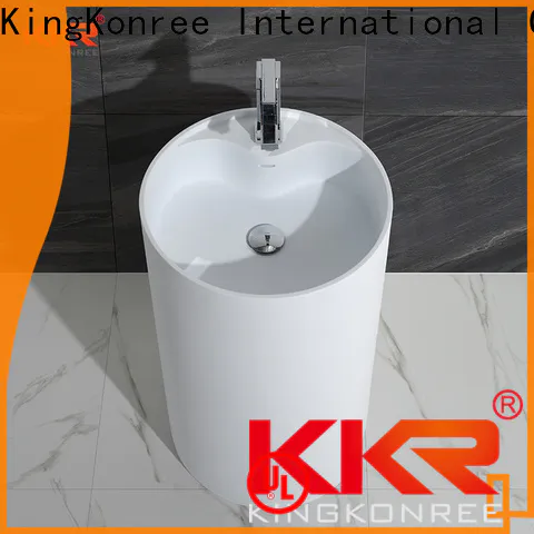 KingKonree pedestal wash basin factory price for home